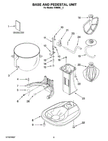 04 - Base And Pedestal Unit, Optional Parts parts for Kitchenaid Mixer KSM450BK0 from AppliancePartsPros.com