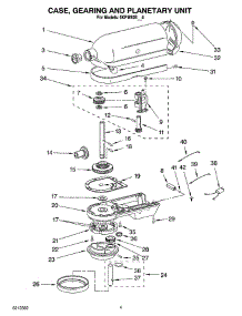 03 - Case, Gearing And Planetary Unit parts for Whirlpool Mixer 5KPM50BGR4 from AppliancePartsPros.com