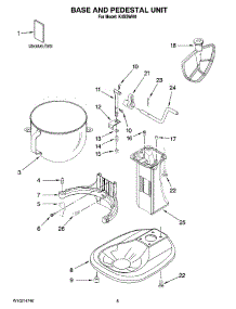 04 - Base And Pedestal Unit, Optional Parts parts for Whirlpool Mixer K4SSWH0 from AppliancePartsPros.com