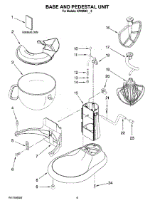 03 - Base And Pedestal Unit, Optional Parts parts for Kitchenaid Mixer KP26N9XOB5 from AppliancePartsPros.com