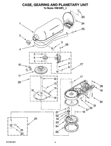 02 - Case, Gearing And Planetary Unit parts for Kitchenaid Mixer KSM160PSMC0 from AppliancePartsPros.com