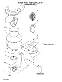 04 - Base And Pedestal Unit, Optional Parts parts for Kitchenaid Mixer KSM160PSWH0 from AppliancePartsPros.com