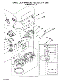 02 - Case, Gearing And Planetary Unit parts for Whirlpool Mixer 4KN15C1XER1 from AppliancePartsPros.com