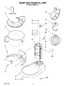 03 - Base And Pedestal Unit, Optional Parts parts for Kitchenaid Mixer KB26G1XAC5 from AppliancePartsPros.com