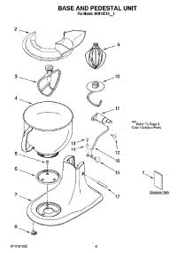 03 - Base And Pedestal Unit, Optional Parts parts for Whirlpool Mixer 4KN15C1XOB1 from AppliancePartsPros.com