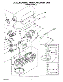 02 - Case, Gearing And Planetary Unit parts for Kitchenaid Mixer KL26M8XOB5 from AppliancePartsPros.com