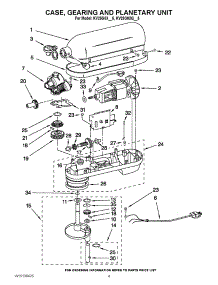 02 - Case, Gearing And Planetary Unit parts for Kitchenaid Mixer KV25G0XOB5 from AppliancePartsPros.com