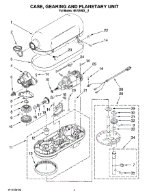 02 - Case, Gearing And Planetary Unit parts for Whirlpool Mixer 4KV25H0XWH5 from AppliancePartsPros.com
