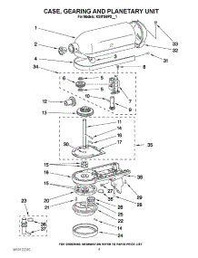 03 - Case, Gearing And Planetary Unit parts for Kitchenaid Mixer KSM150PSGN1 from AppliancePartsPros.com