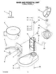 03 - Base And Pedestal Unit, Optional Parts parts for Whirlpool Mixer 4KV25H0XER5 from AppliancePartsPros.com