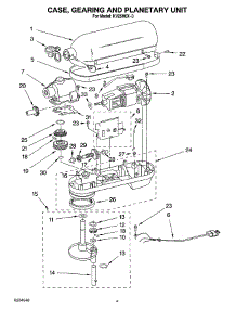 03 - Case, Gearing, Planetary Unit And Accessory Parts parts for Kitchenaid Mixer KV25H0X-3 from AppliancePartsPros.com