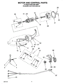 05 - Motor And Control parts for Kitchenaid Mixer KSM45B3WH0 from AppliancePartsPros.com