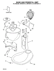 02 - Base And Pedestal Unit And Accessory Parts parts for Whirlpool Mixer 5KP2670-3 from AppliancePartsPros.com
