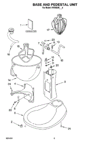 03 - Base And Pedestal Unit, Optional Parts parts for Kitchenaid Mixer KV25G0XWW4 from AppliancePartsPros.com