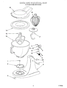 03 - Base And Pedestal, Literature parts for Kitchenaid Mixer KDM90DGN0 from AppliancePartsPros.com