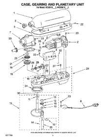02 - Case, Gearing And Planetary Unit parts for Whirlpool Mixer 4KD2661XMC3 from AppliancePartsPros.com