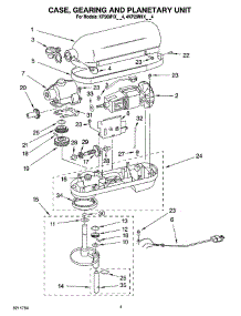 02 - Case, Gearing And Planetary Unit parts for Kitchenaid Mixer KP26M1XDP4 from AppliancePartsPros.com