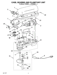 03 - Case, Gearing And Planetary Unit And Accessory Parts parts for Whirlpool Mixer 4KV25H0XBK4 from AppliancePartsPros.com