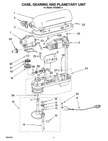 03 - Case, Gearing, Planetary Unit And Accessory Parts parts for Kitchenaid Mixer KV25G0X-4 from AppliancePartsPros.com