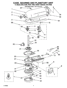 02 - Case, Gearing And Planetary Unit parts for Kitchenaid Mixer KP50P from AppliancePartsPros.com