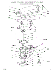 04 - Case, Gearing And Planetary parts for Kitchenaid Mixer KSM103WH from AppliancePartsPros.com