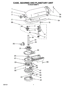 03 - Case, Gearing And Planetary Unit parts for Kitchenaid Mixer KSM50P-2 from AppliancePartsPros.com