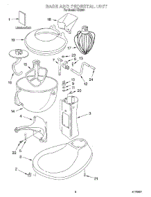 03 - Base & Pedestal, Literature parts for Kitchenaid Mixer KD2661 from AppliancePartsPros.com