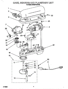 Case, Gearing, Planetary Unit parts for Kitchenaid Mixer KP2671KATRW from AppliancePartsPros.com