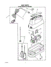 02 - Section parts for Kitchenaid Mixer KHM5TWH from AppliancePartsPros.com
