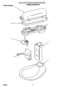 Motor Housing parts for Kitchenaid Mixer KD2661KATRW from AppliancePartsPros.com