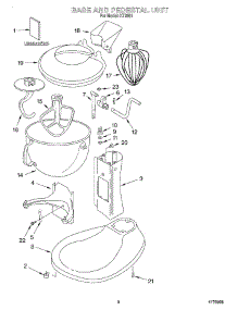 03 - Base And Pedestal Unit, Literature parts for Kitchenaid Mixer KT2651 from AppliancePartsPros.com