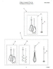 02 - Section parts for Kitchenaid Mixer KHM from AppliancePartsPros.com
