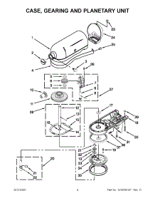 02 - Case, Gearing And Planetary Unit parts for Kitchenaid Mixer KSM85PBSM0 from AppliancePartsPros.com