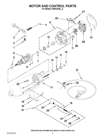 03 - Motor And Control Parts parts for Kitchenaid Mixer KSM152GBCP0 from AppliancePartsPros.com