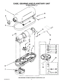 02 - Case, Gearing And Planetary Unit parts for Kitchenaid Mixer KSM7581MS0 from AppliancePartsPros.com