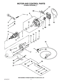 03 - Motor And Control Parts parts for Kitchenaid Mixer KSM154GBQES0 from AppliancePartsPros.com