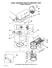 02 - Case, Gearing And Planetary Unit parts for Kitchenaid Mixer KSM154GBQWH0 from AppliancePartsPros.com