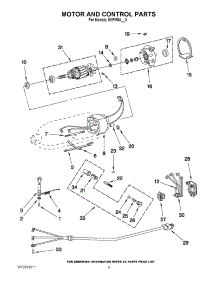 04 - Motor And Control Parts parts for Kitchenaid Mixer 5KPM5AWH0 from AppliancePartsPros.com