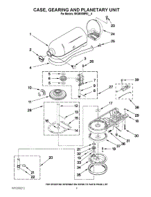 02 - Case, Gearing And Planetary Unit parts for Kitchenaid Mixer 5KSM150PSIMC4 from AppliancePartsPros.com