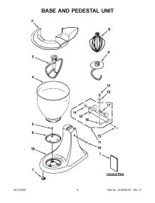 04 - Base And Pedestal Unit parts for Kitchenaid Mixer KSM85PSBK0 from AppliancePartsPros.com