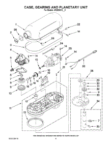 02 - Case, Gearing And Planetary Unit parts for Kitchenaid Mixer 4KB25G1XGA5 from AppliancePartsPros.com
