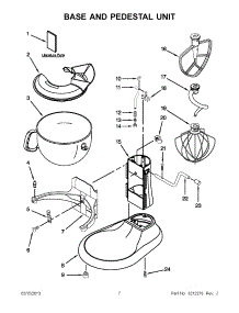 03 - Base And Pedestal Unit parts for Kitchenaid Mixer 4KP26M1XGA5 from AppliancePartsPros.com