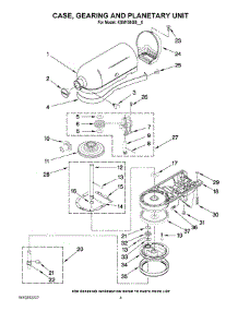 02 - Case, Gearing And Planetary Unit parts for Kitchenaid Mixer KSM158GBCA0 from AppliancePartsPros.com