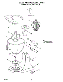 03 - Base And Pedestal Unit, Optional Parts parts for Kitchenaid Mixer KN15E1XMR0 from AppliancePartsPros.com