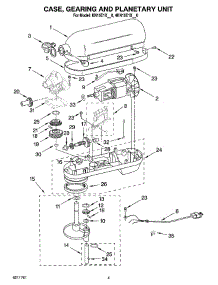 02 - Case, Gearing And Planetary Unit parts for Kitchenaid Mixer KN15E1XPP0 from AppliancePartsPros.com