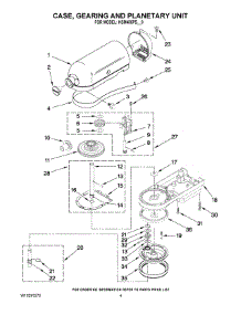 02 - Case, Gearing And Planetary Unit parts for Kitchenaid Mixer KSM455PSSM0 from AppliancePartsPros.com