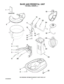 04 - Base And Pedestal Unit parts for Kitchenaid Mixer KSM455PSSM0 from AppliancePartsPros.com