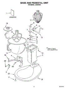 02 - Base And Pedestal Unit parts for Whirlpool Mixer 4K5SSWH1 from AppliancePartsPros.com
