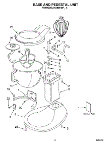 02 - Base And Pedestal Unit parts for Kitchenaid Mixer KSM50HDPBK0 from AppliancePartsPros.com