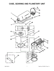 03 - Case, Gearing And Planetary Unit parts for Whirlpool Mixer 4KSM150PSMC0 from AppliancePartsPros.com